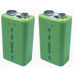2 Bateria recargable 8.4vcc 200ma (nickel metal hibrido) pilas secas pila seca baterias recargables acumuladores
