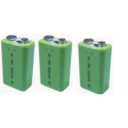 3 Bateria recargable 8.4vcc 200ma (nickel metal hibrido) pilas secas pila seca baterias recargables acumuladores