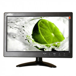 10.1" LCD HD Monitor Mini TV & Computer Display Color Screen 2 Channel Video Input Security Monitor With Speaker