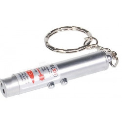 Pack of 500 2in1 red laser pointer w led keychain torch flashlight