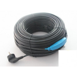 Cable anti gel 48m avec thermostat cordon electrique chauffant shpt-48m canalisation tuyau antigel