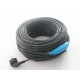 60m antifreeze electric heating cable cord pipe frost protection with water hose thermostat