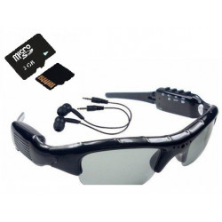 Spy camera sunglasses mp3 embarquee dv86 recording spy sun glasses listening