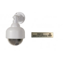 Dummy telecamera dome per videosorveglianza nascosta camd8 led rosso deterrente sicurezza