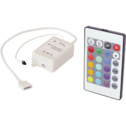 Controlador led rgb + mando a distancia caja de control electronica alimentacion 12v eldgplsc12 cen