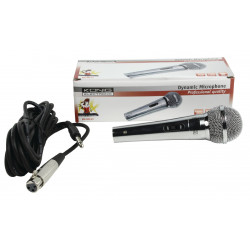 Microphone métallique dynamique unidirectionnel kn mic45 connecteur xlr pour sonorisation konig