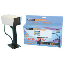 Dummy camera + led + metal case + support bogus camera with support dummy video surveillance led metal case suport camera survei