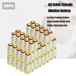 100 Batterie 6V 4LR44 476a des Typs PX28A A544 petsafe Antibell v34px 07.34 4nz13 v4034px 4G13 4034px px28ab