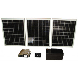 Pack panel solar 3x40w+baterie recargable+convertidor tension 1000w 12v 220v 12 220