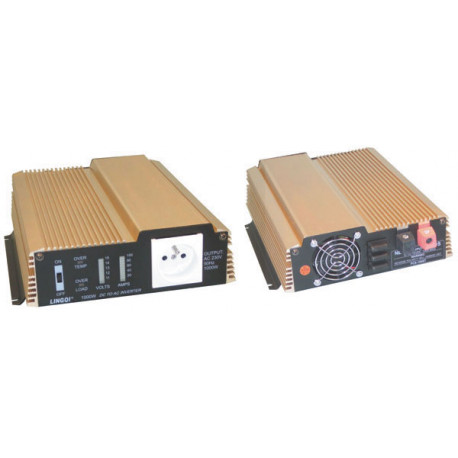 Rental 1 to 7 days modified sine wave power inverter 1000w 24vdc in 230vac out pin earth